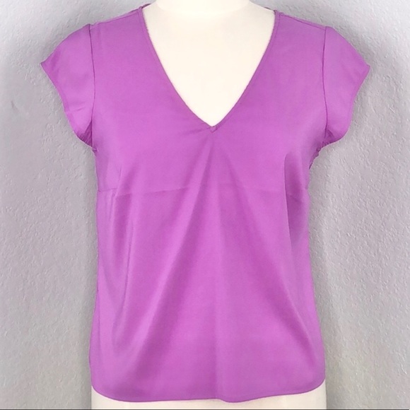 Express Tops - Express Criss Cross Purple Top Medium